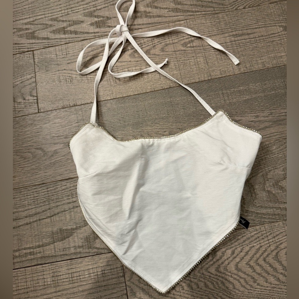 White Halter Top